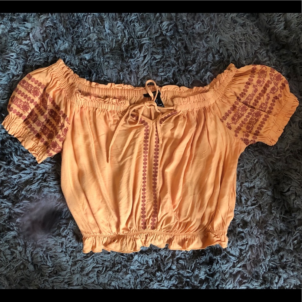 Orange crop top